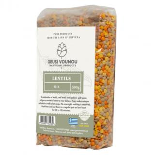 Geusi Vounou | Řecká čočka - mix - 500 g - pravebio.cz