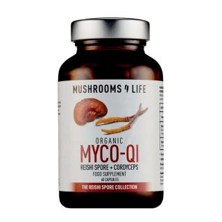 Mushrooms For Life | Směs reishi spór a cordyceps - Myco-Qi - 60 ks