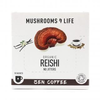 Mushrooms4Life | Adaptogenní instantní káva Reishi- 3.2 g Obsah: 3.2g - 1 dávka