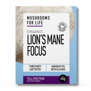 Mushrooms4Life | Bio Hericium Focus (Soustředění) prášek - 60 g
