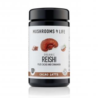 Mushrooms4Life | Kakaové latté - Reishi & Cacao - 7 g Obsah: 140g - 20 dávek