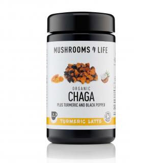 Mushrooms4Life | Kokosové latté - Chaga & Turmeric - 6 g, 60 g, 120 g Obsah: 120g - 20 dávek