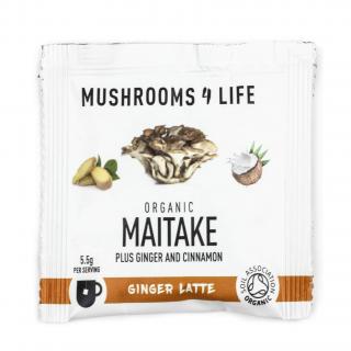 Mushrooms4Life | Kokosové latté - Maitake & Ginger - 5.5 g, 55 g,110 g Obsah: 5.5g - 1 dávka