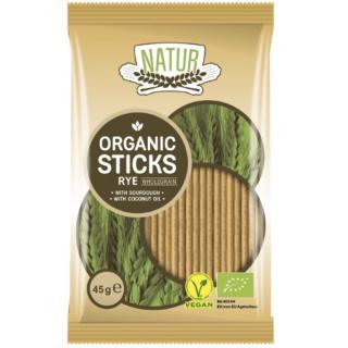 NATUR | Bio celozrnné slané žitné tyčinky - 45 g