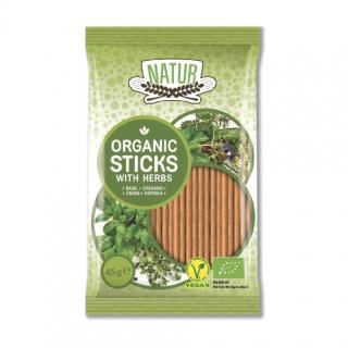 NATUR | Bio Slané pšeničné tyčinky s bylinkami - 45 g