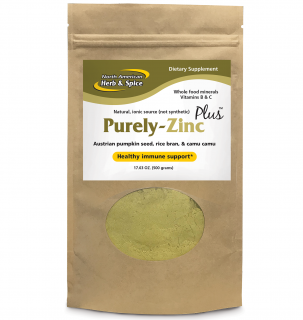 North American Herb & Spice | Wholefood zinek - Purely ZINC Plus - 150 g, 500 g Obsah: 500 g