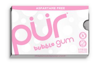 Přírodní žvýkačky bez aspartamu a cukru - Bubblegum | PÜR Obsah: 9 ks
