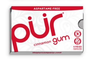 Přírodní žvýkačky bez aspartamu a cukru - Cinnamon | PÜR Obsah: 9 ks