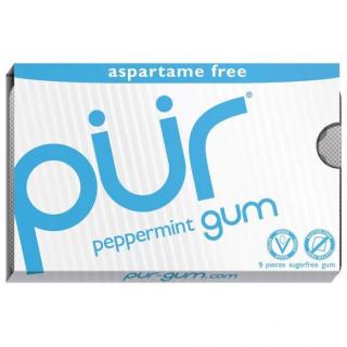 Přírodní žvýkačky bez aspartamu a cukru - Peppermint | PÜR Obsah: 9 ks
