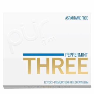PÜR | Měkké plátkové žvýkačky THREE - Peppermint - 12 ks