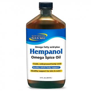 Raw konopný olej s bylinkami - Hempanol Omega Spice, vegan Omega 3 - 355 ml