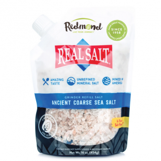 Redmond | Real Salt™ - Hrubě mletá mořská sůl - 135 g, 454 g, 11.34 kg Obsah: 454 g