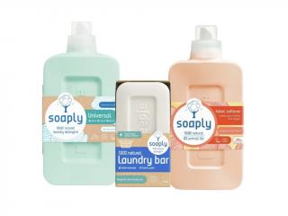 Soaply | Prací sada - prací gel, mýdlo na skvrny a aviváž