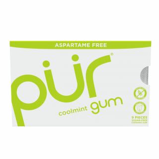 The PUR Company | Xylitol žvýkačky PÜR  - Coolmint - 9 ks, 55 ks Obsah: 9 ks
