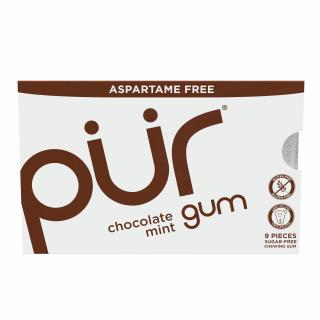 The PUR Company | Xylitol žvýkačky PÜR  - Mint Chocolate - 9 ks, 55 ks Obsah: 9 ks