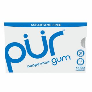 The PUR Company | Xylitol žvýkačky PÜR - Peppermint - 9 ks, 55 ks Obsah: 9 ks