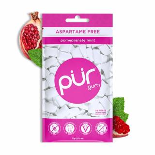 The PUR Company | Xylitol žvýkačky PÜR  - Pomegranate Mint - 9 ks, 55 ks Obsah: 55 ks