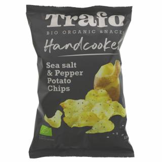TRAFO | Bio Kotlíkové brambůrky s mořskou solí a pepřem Obsah: 125 g