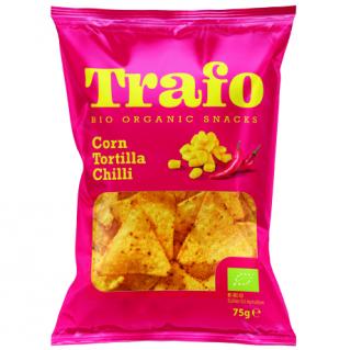 TRAFO | Bio Tortilla chipsy s příchutí chilli Obsah: 75 g