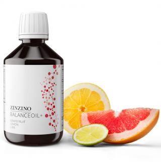 ZINZINO - Nejkvalitnější OMEGA 3 RYBÍ OLEJ  - BALANCE OIL+ Příchuť: Grepovo-limetková-citronová