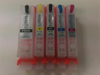 Kompatibilní plnitelné cartridge Canon PGI-550, CLI-551 (5 barev)