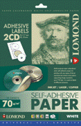 Samolepící etikety Lomond 2xCD (118/17 mm), A4, 25 listů