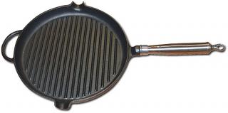 Ronneby Bruk litinová pánev na steaky, BBQ, grilovací  - průměr 25 cm