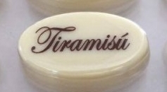 Čokoládová dekorace s nápisem Tiramisu  (1kus)