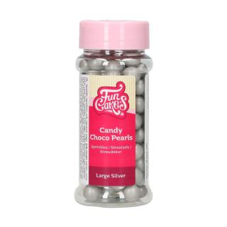 Čokoládové kuličky maxi - Stříbrné perleťové