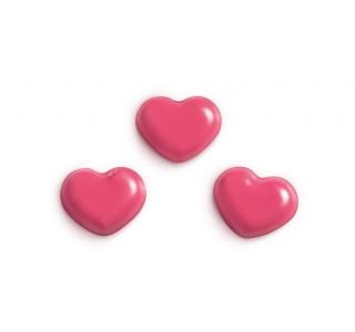 Čokoládové srdce Hearts 1,8x1,4cm (růžové) 10kusů (10kusů)
