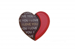 Čokoládové srdce LOVE  (1kus)