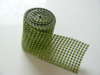 Diamantový pás plastový 6cm x 180 cm (zeleno-limetkový)