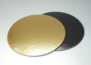 Dortová podložka zlato-černá 26cm (síla 1050)