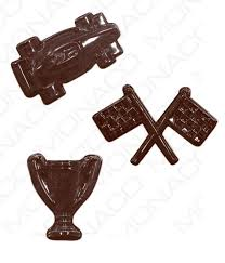 Forma na čokoládu PE (formule 1) 1 forma/ 4 tvary