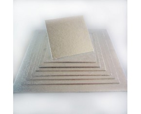FunCakes čtvercová podložka pod dort stříbrná 17,5x17,5 cm/4mm (1 kus)