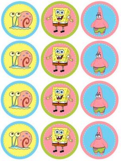 jedlý papír - Spongebob muffiny (velikost A4)