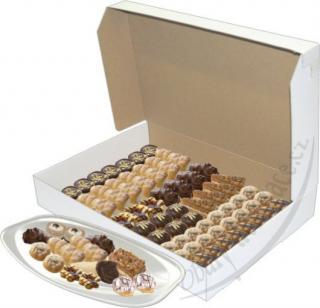 Krabice na cukroví a koláčky -NEZASÍLÁME POŠTOU (43x38,5x7,5 cm)
