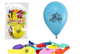 Nafukovací balónky HAPPY BIRTHDAY, 12ks Happy-Party