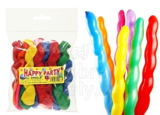 Nafukovací balónky JUMBO spirála, 10ks Happy Party