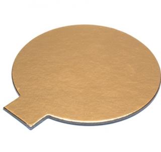Podložka papír zlatá minidezert prům.10cm (kulatá) (1 kus)