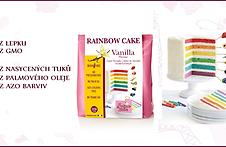 RAINBOW Cake - Bezlepková směs pro přípravu duhového dortu - VANILKA žlutá Madam