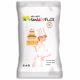 Smartflex Velvet Citron 1 kg v sáčku (Potahovací a modelovací hmota na dorty)