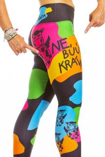 Dámské legíny NEBUĎ KRÁVA zateplené Legíny velikost: XL/XXL