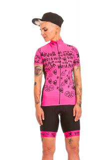 Dámský cyklistický dres HLAVNĚ SE NEPOSRAT Velikost: L