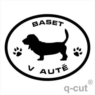 Baset v autě (samolepka baset)