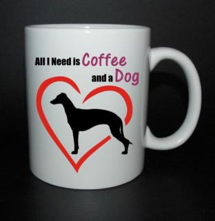 hrnek All I need is coffee and a dog - vipet (hrneček whippet)