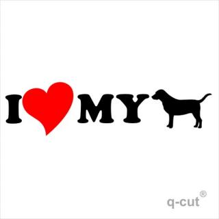 I LOVE MY labrador (samolepka labradorský retrívr)
