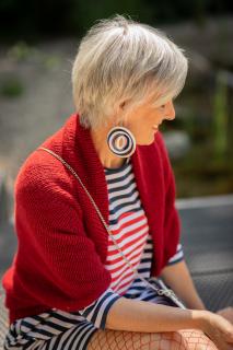 Cocoon cardigan RED