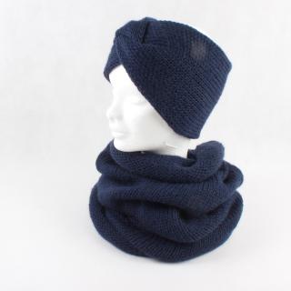 SET čelenka + nákrčník Extravagart.BASIC BARVA: dark blue