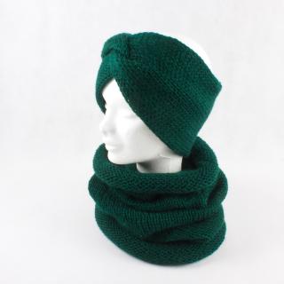 SET čelenka + nákrčník Extravagart.BASIC BARVA: emerald green